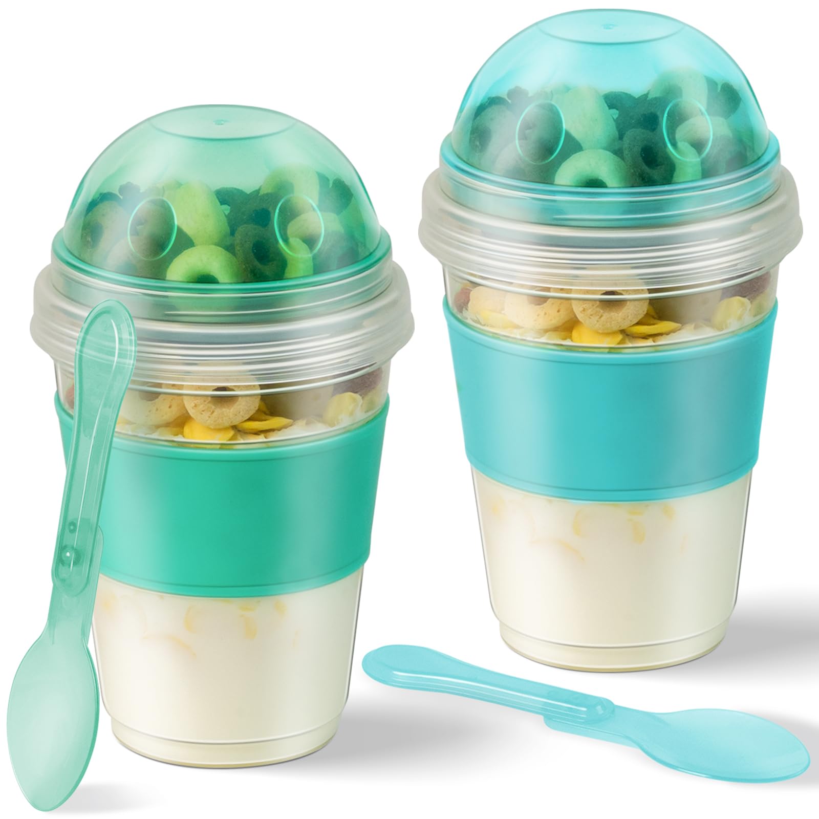 Freshmage tazas parfait yogur con tapa para llevar