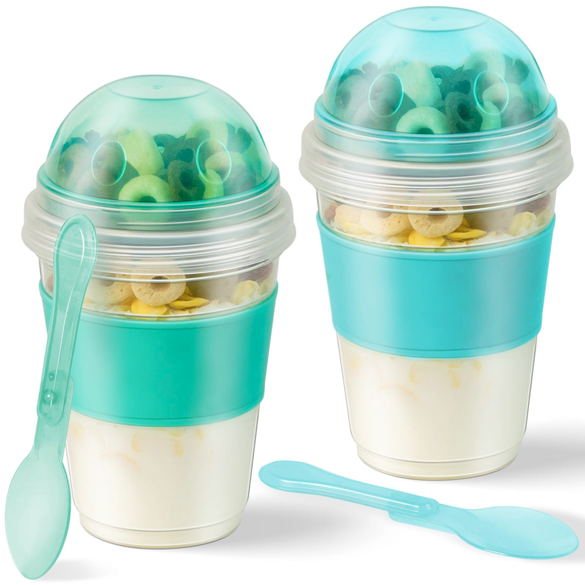 Freshmage tazas parfait yogur con tapa para llevar