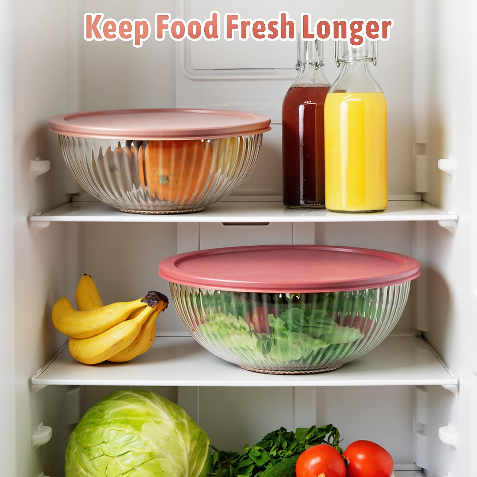 Freshmage tazones 2.1 qt: útiles para batidos, masas y ensaladas grandes.