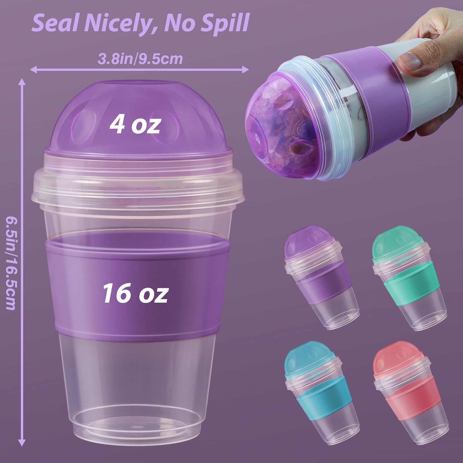 Freshmage vasos parfait en colores, fáciles de combinar para diferentes comidas