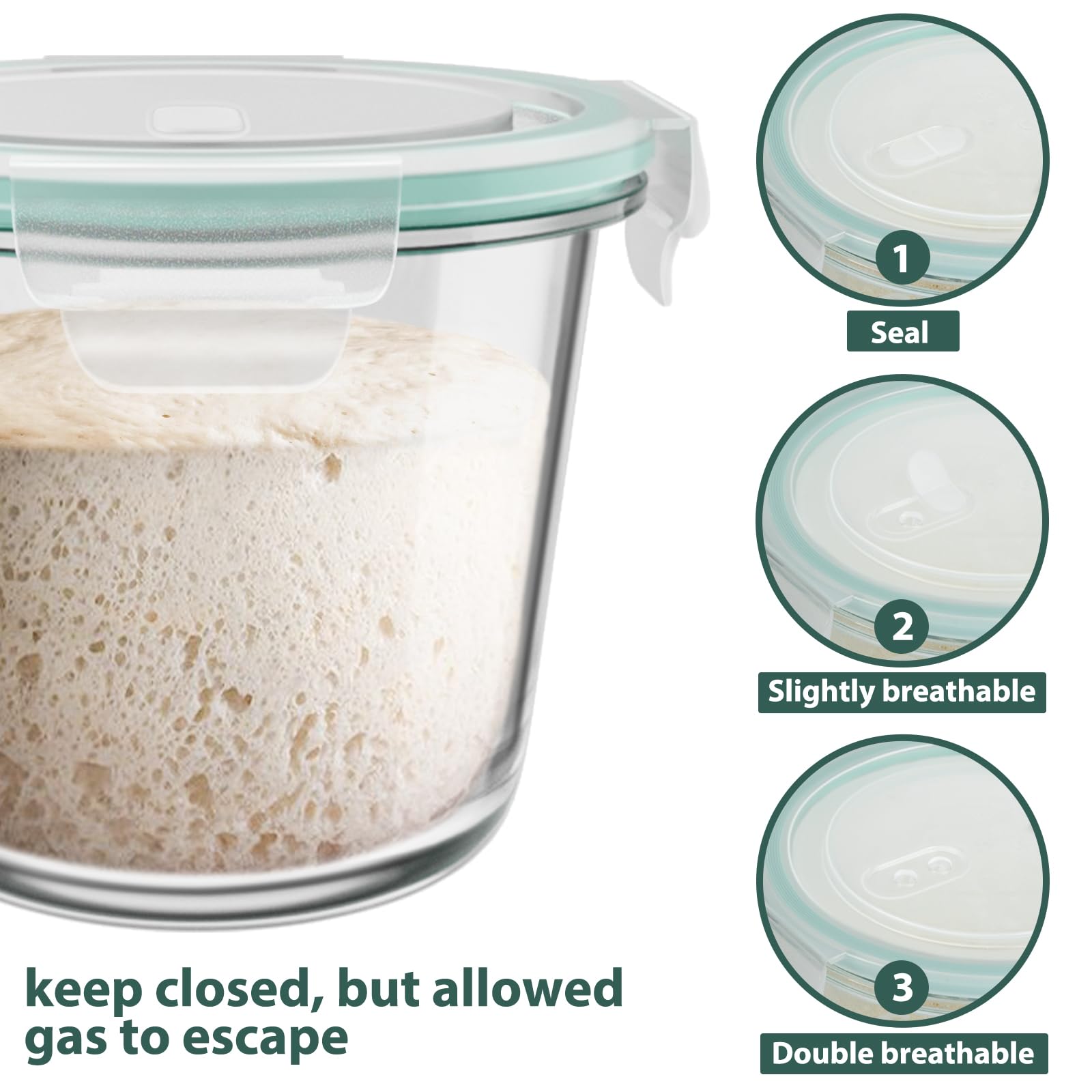 Freshmage vidrio borosilicato resistente ideal para refrigeración y uso diario