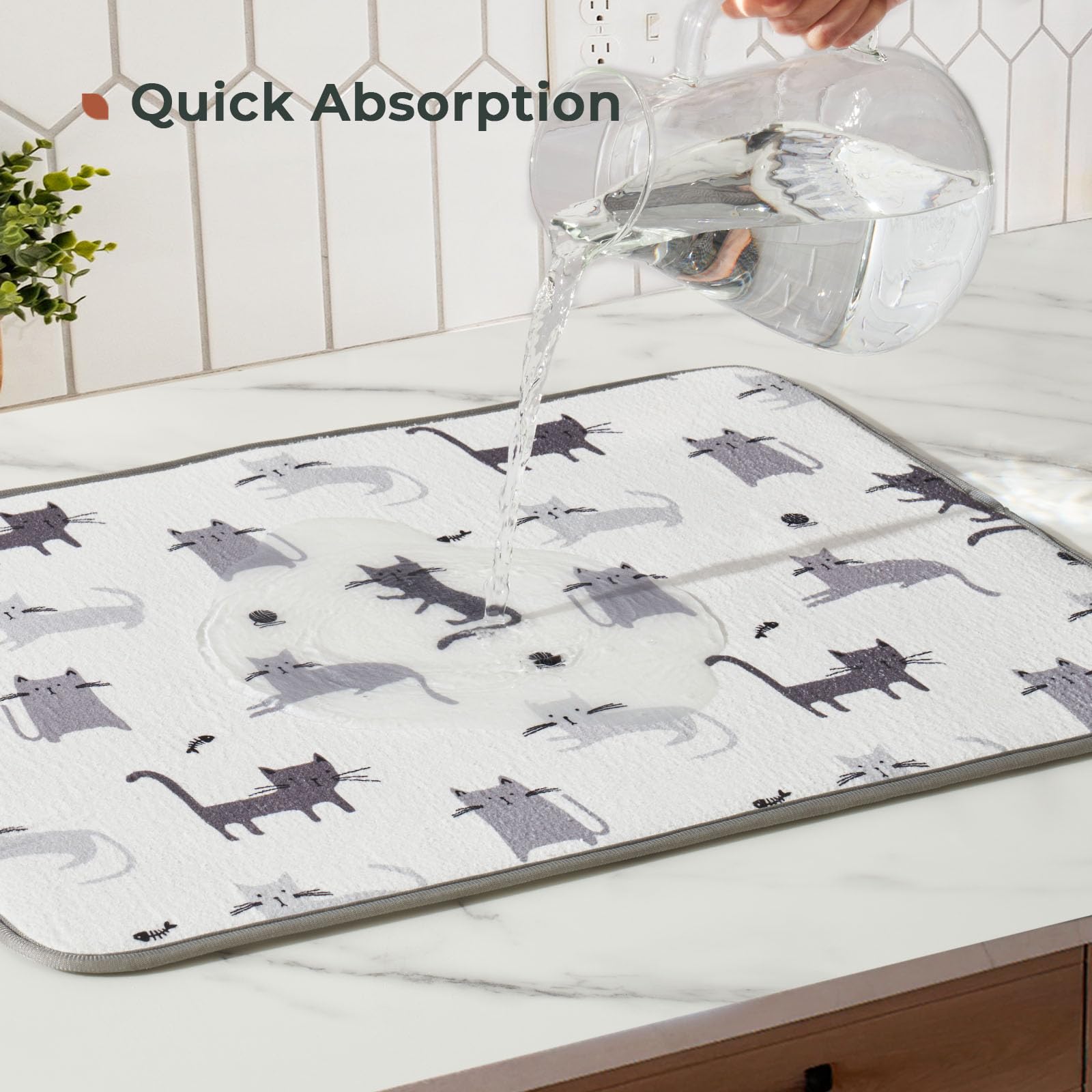 FRESHMINT alfombra absorbente de 3 capas para secado eficiente