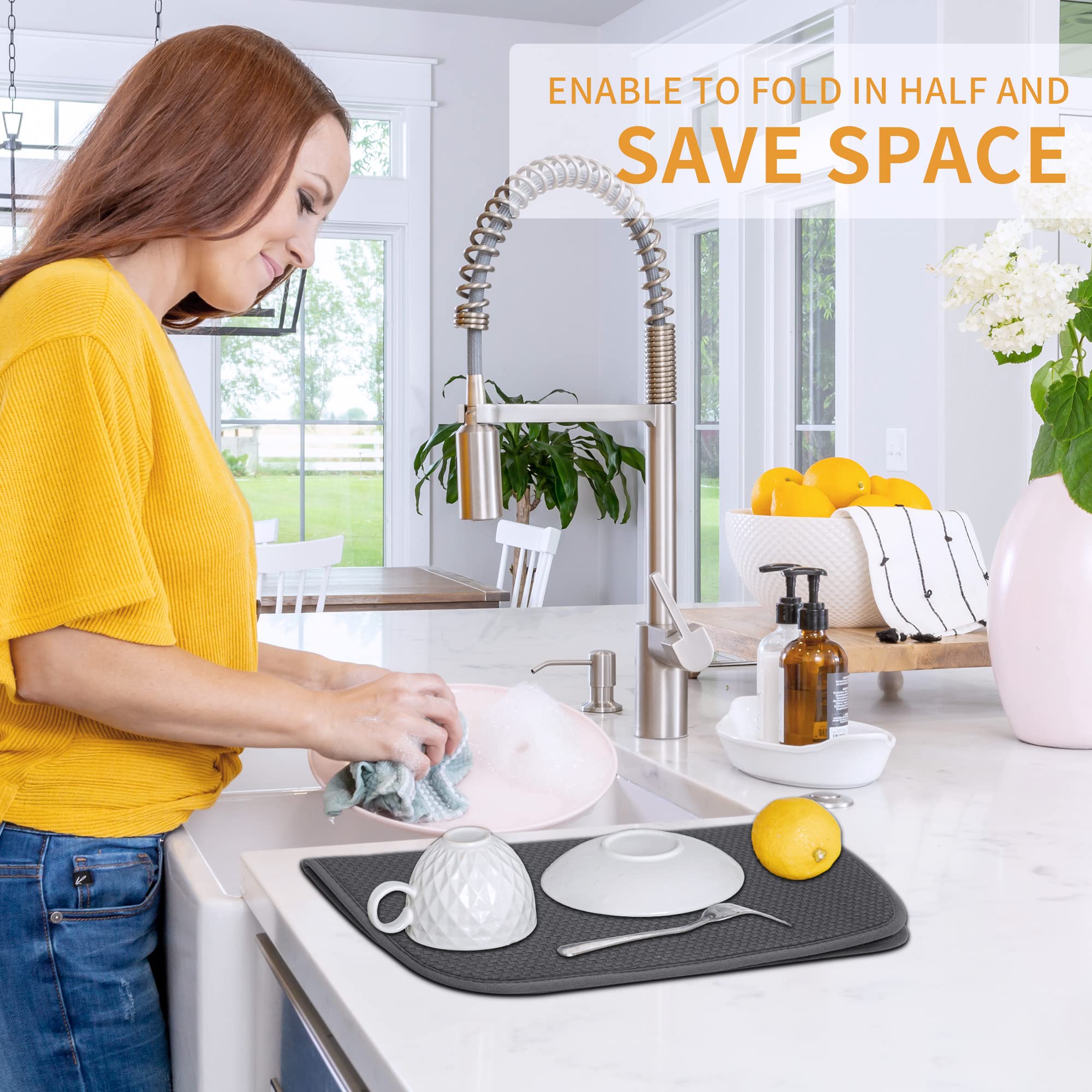 Bordes elevados FreshMint para evitar salpicaduras en encimera