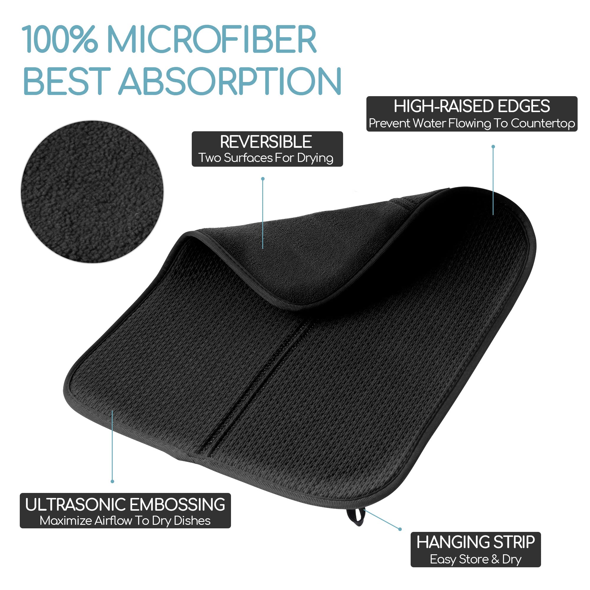 Detalle de microfibra FRESHMINT con alta absorción para secado eficiente.