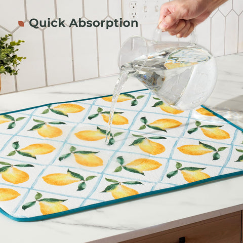 Tapete multiusos FRESHMINT para cocina, sala o baño en color limón.