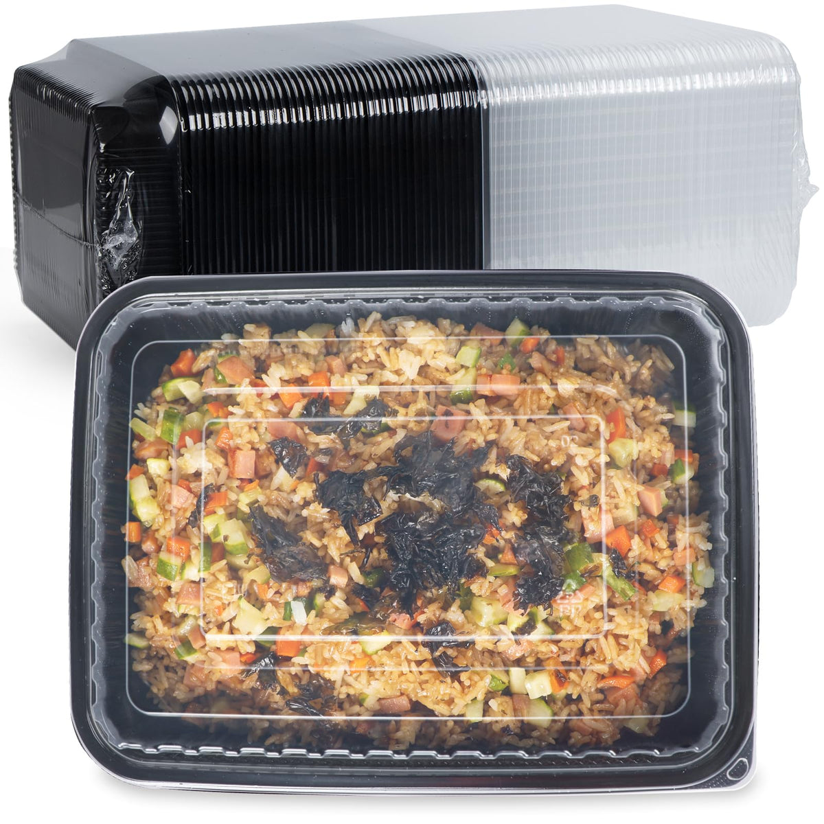 FRESHPAK contenedores de alimento rectangulares de 47 oz para porciones y preparación