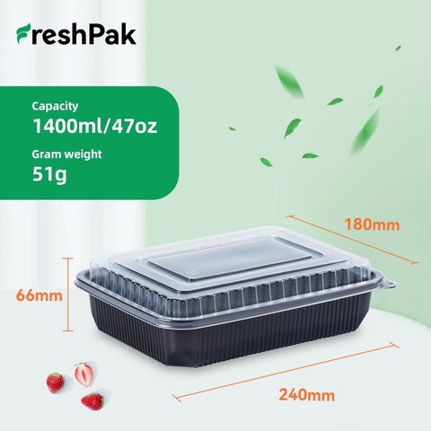 FRESHPAK tapas herméticas para contenedores rectangulares que sellan y evitan derrames