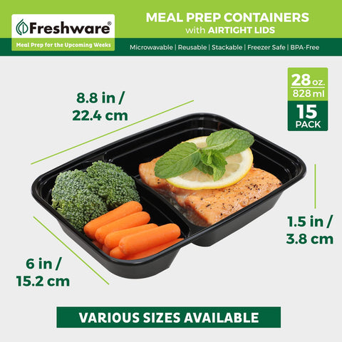 Contenedores Freshware aptos para congelador para cocinar por lotes.