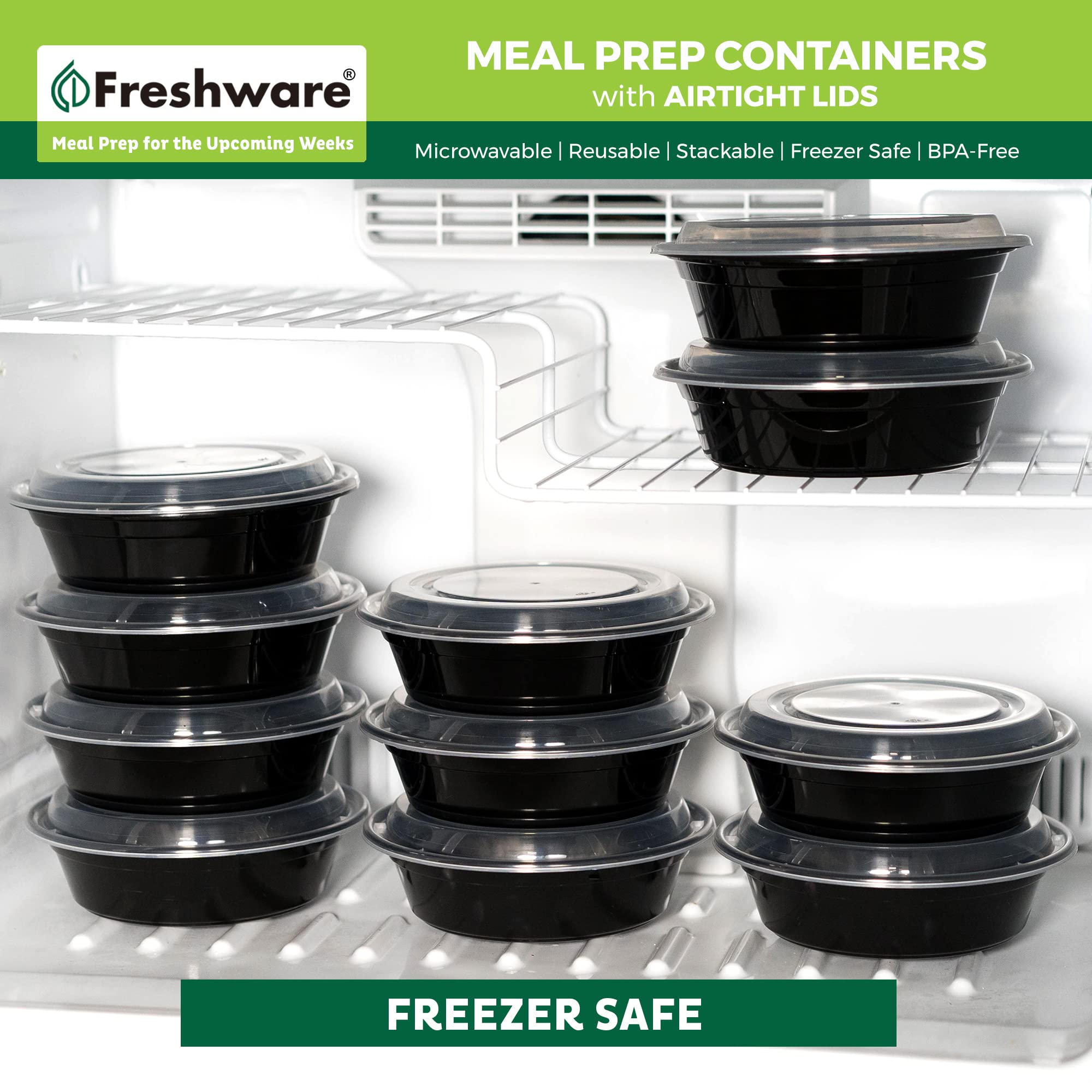 Freshware lonchera para escuela o trabajo, organización y conveniencia