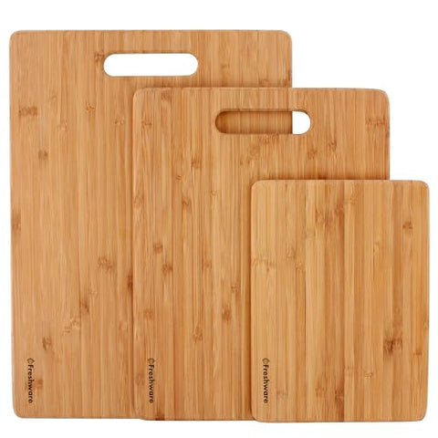 Freshware tablas bambú set3 borde lateral para corte estable