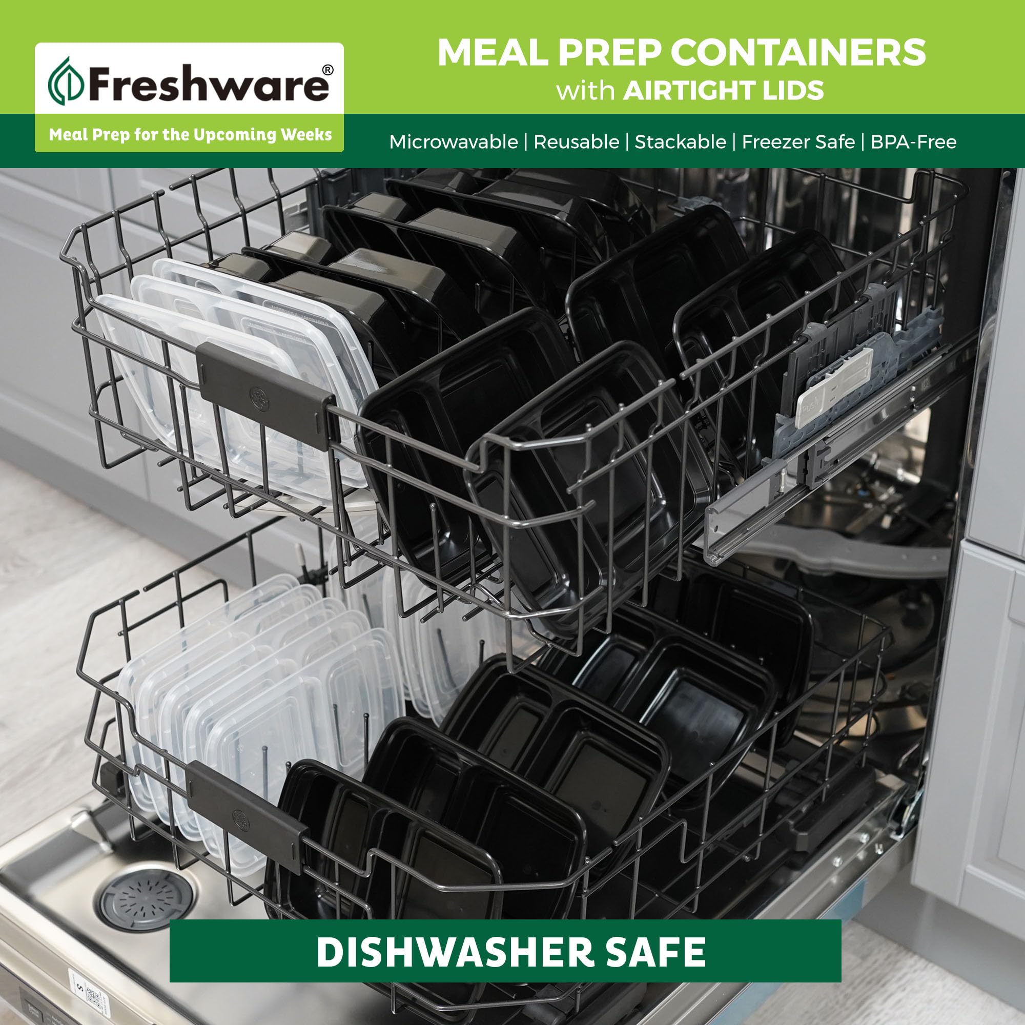 Freshware tapas herméticas para sellar y mantener la frescura de la comida.