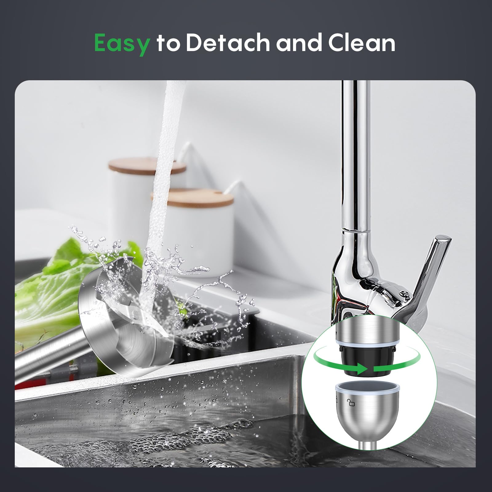 FRESKO batidora inmersiva mango ergonómico para manejo cómodo.