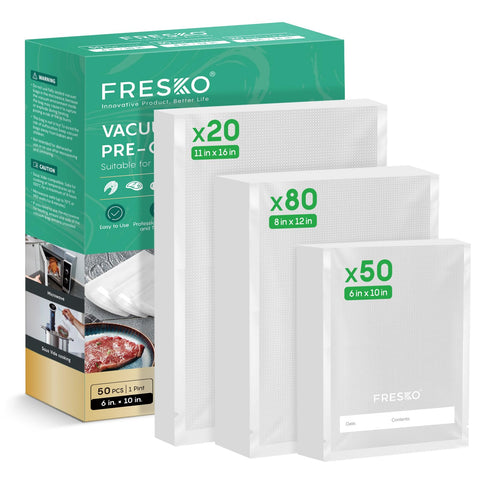 Bolsas FRESKO 11x16 con cierre hermético para almacenamiento seguro.