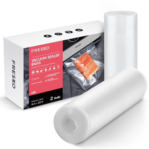 Bolsas de vacío FRESKO 8x20 con dos rollos para almacenar porciones frescas