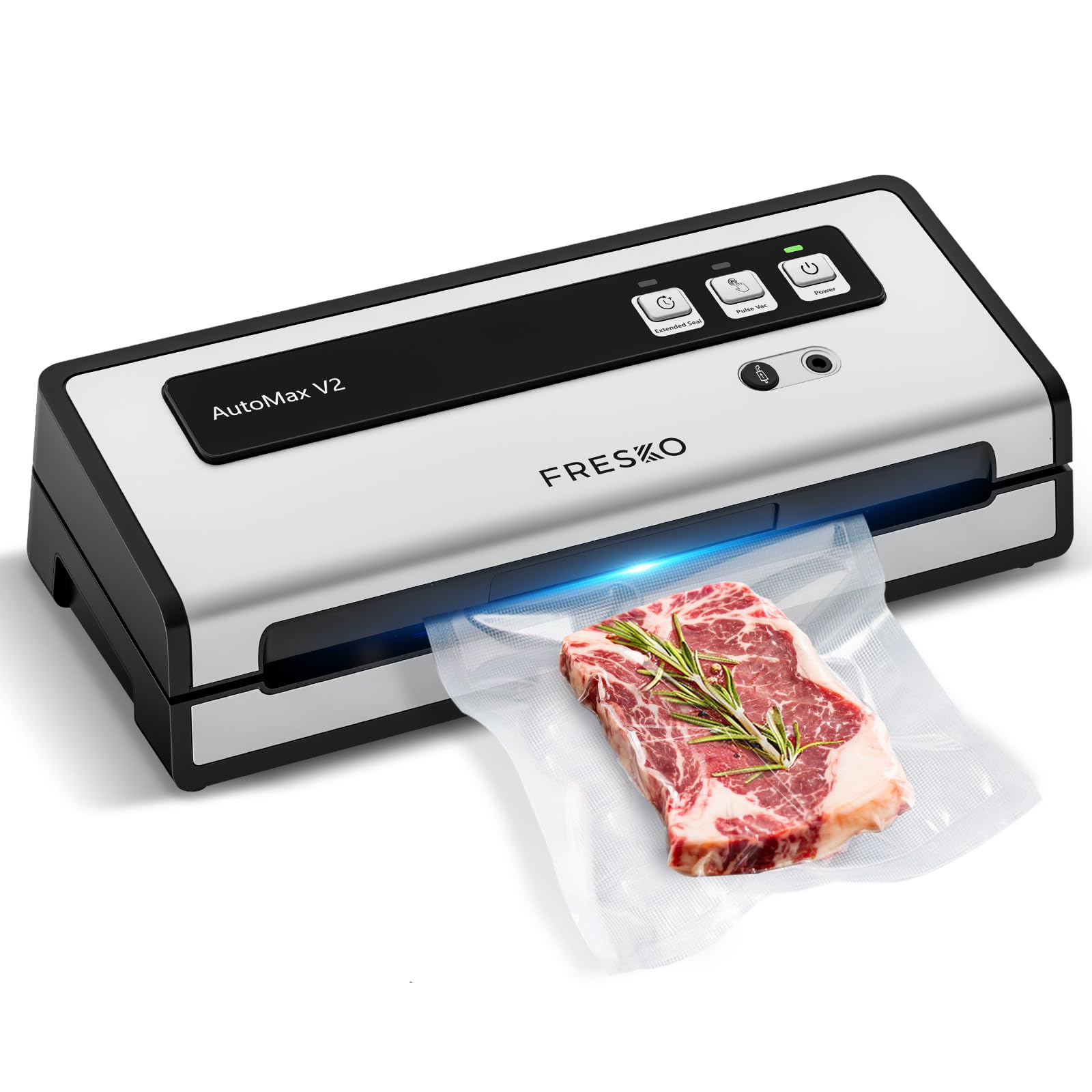 Selladora FRESKO al vacio automatico en accion para conservar frescura de alimentos