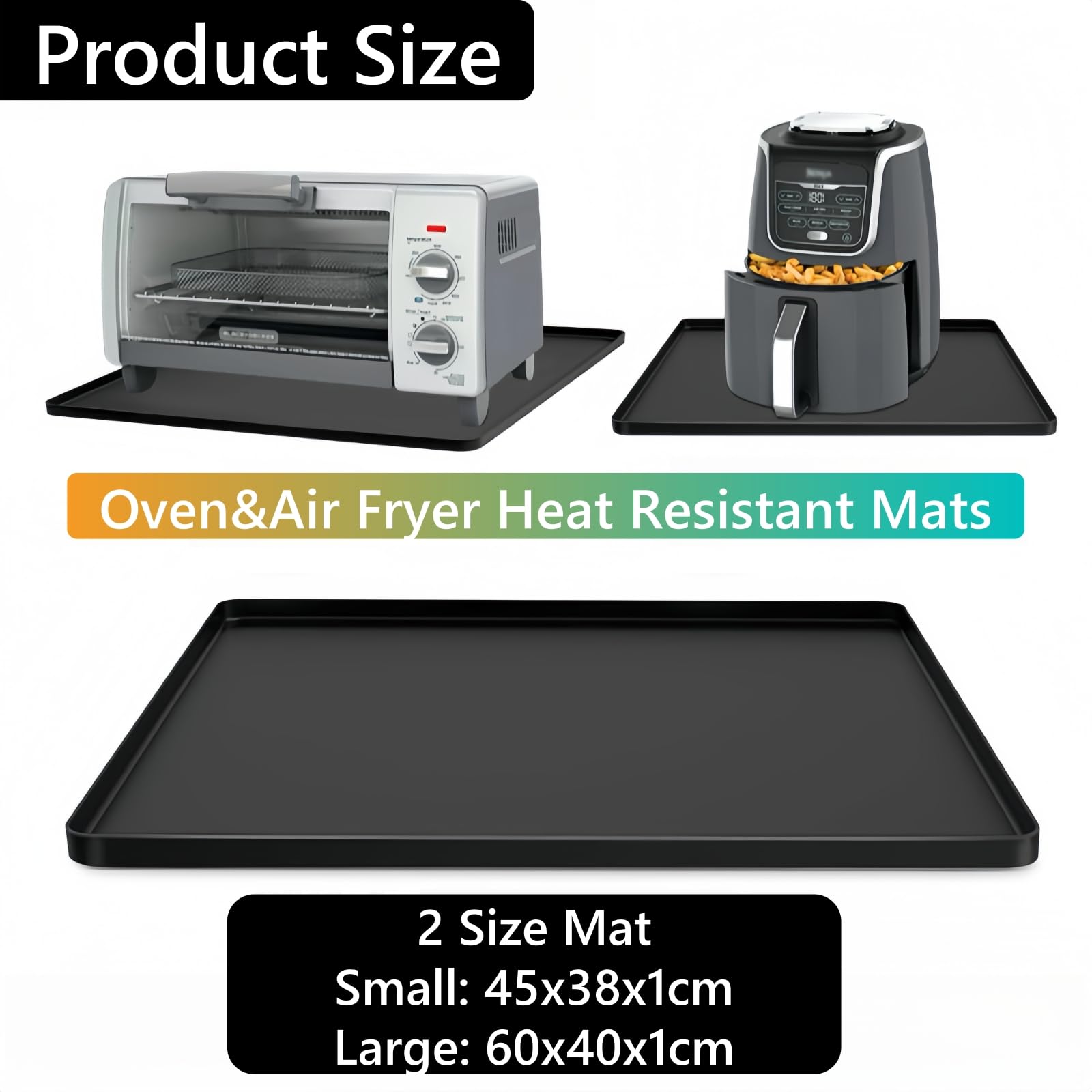 Frezonika mat silicona compatible con freidora de aire para cocina ordenada.