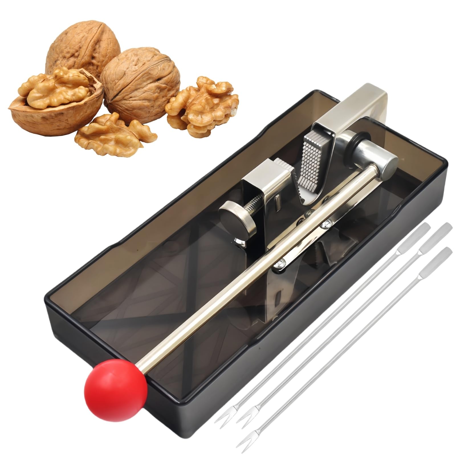 Frezonika Nut Crackers con ajuste de mordida para nueces grandes sin esfuerzo.