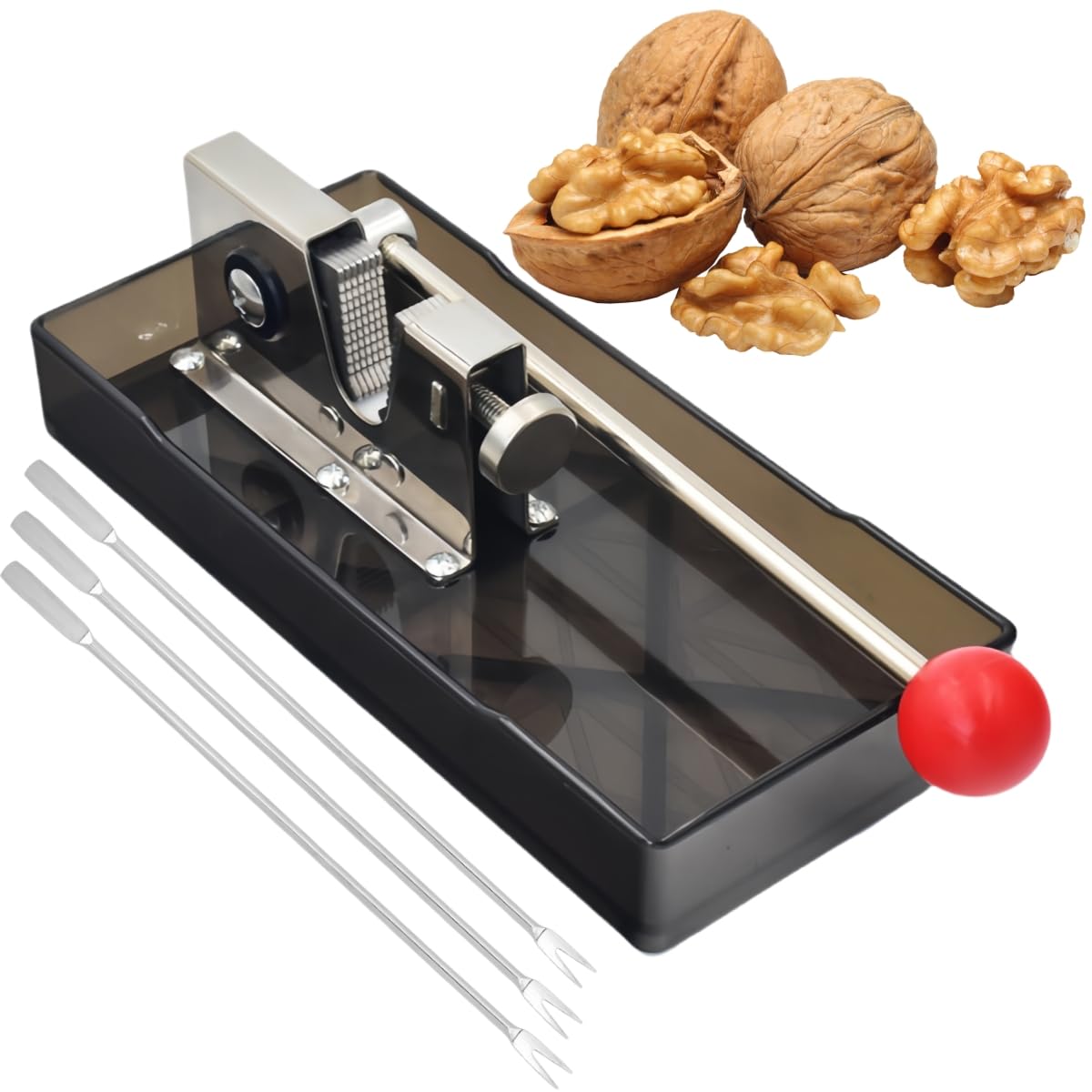 Frezonika pelanueces con ajuste manual facilita abrir nueces de distintos tamaños.