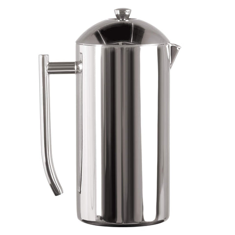 Frieling Prensa Francesa de doble pared en acero inoxidable mantiene el café caliente por más tiempo, para reuniones.