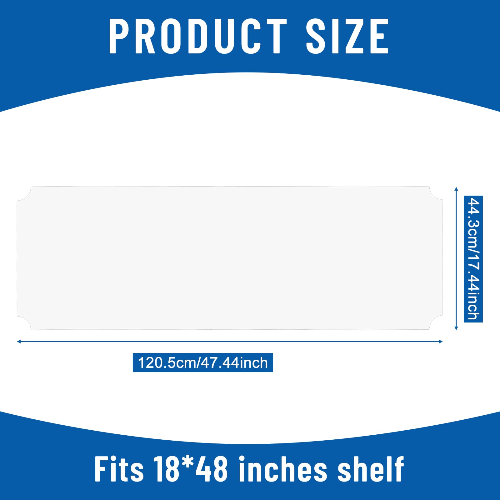 Frienda forro de estante PP 0,7 mm resistente 18x48, ideal para uso diario.