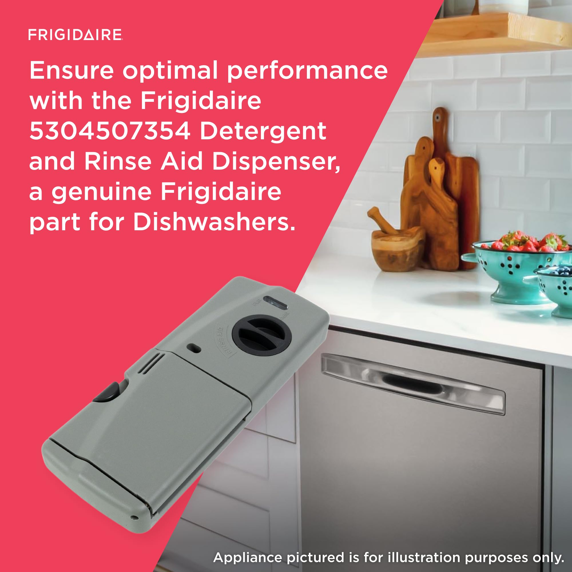 Herramientas necesarias para instalar el dispensador Frigidaire en lavavajillas.