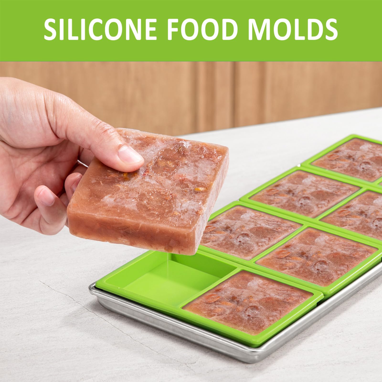 Friheten divisores de silicona para liofilizador, permiten congelar distintos alimentos.