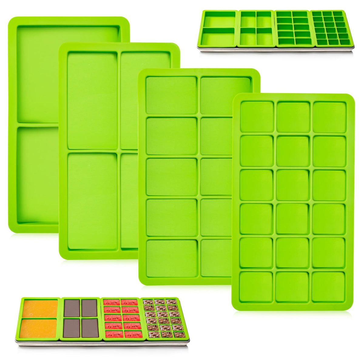 Friheten separadores para bandejas Harvest Right, permiten porciones uniformes.