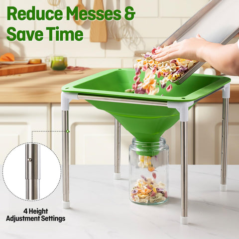 Friheten embudo silicona con soporte plegable para almacenamiento cómodo