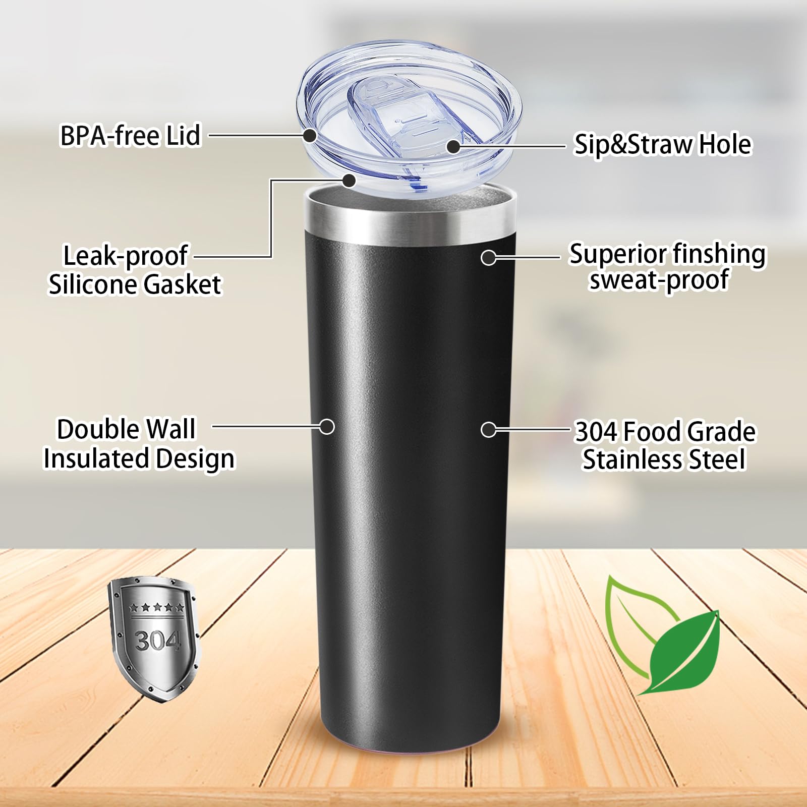 FristChoice, tapa deslizante sin BPA con junta hermética para evitar derrames.
