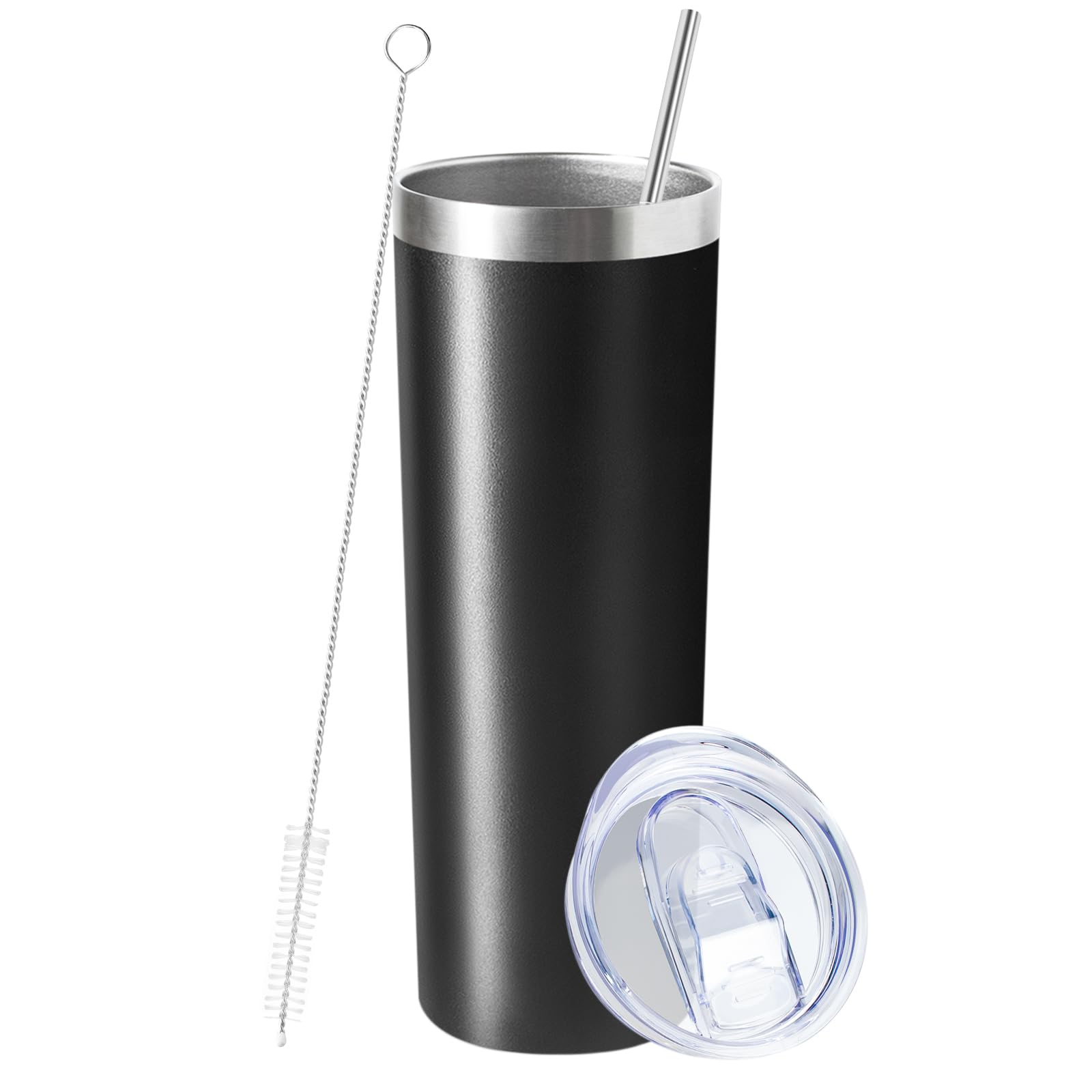 FristChoice, taza termica 590 ml con tapa y pajilla, ideal para bebidas en casa.