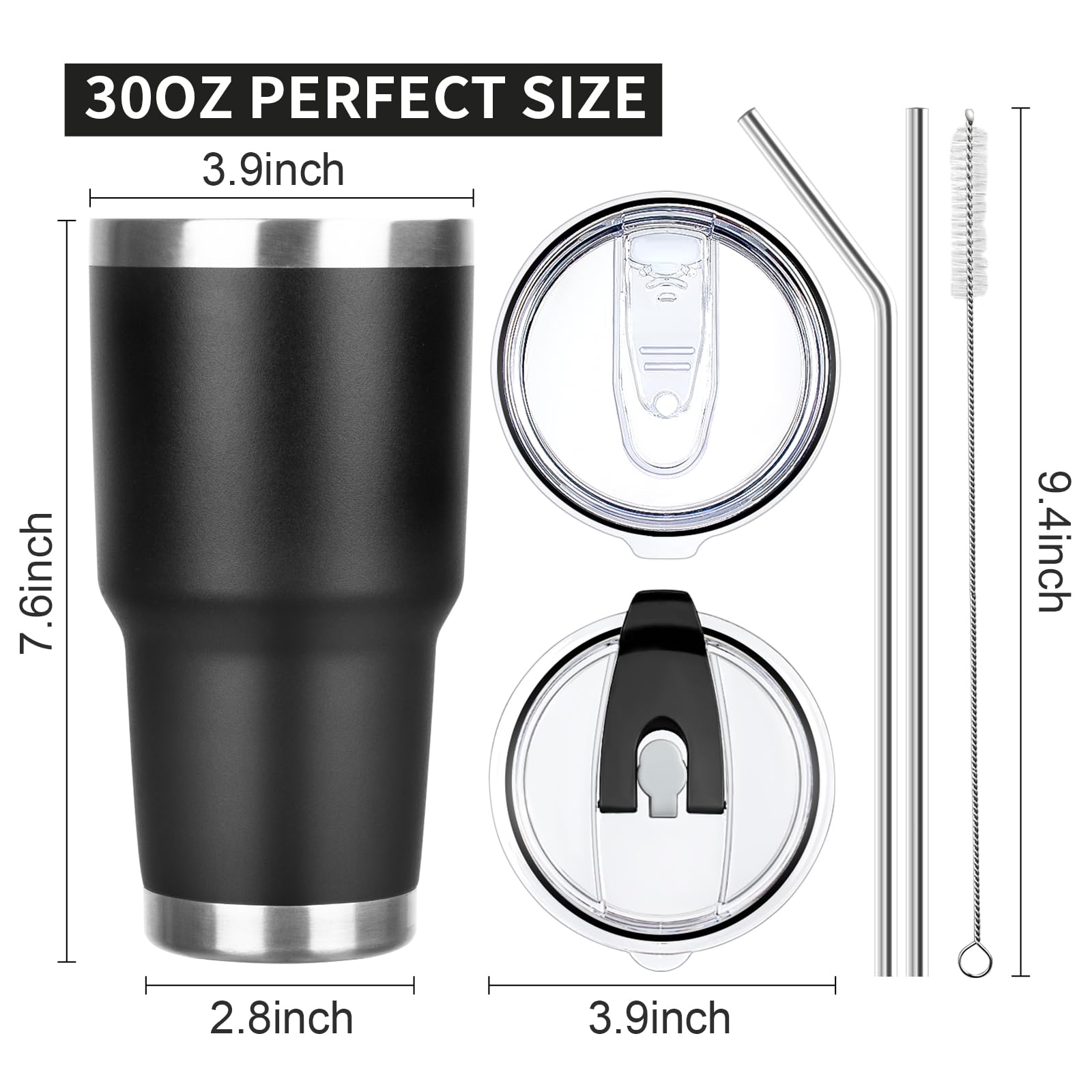 FristChoice 30oz tumbler con tapa abatible sin BPA para mayor seguridad.
