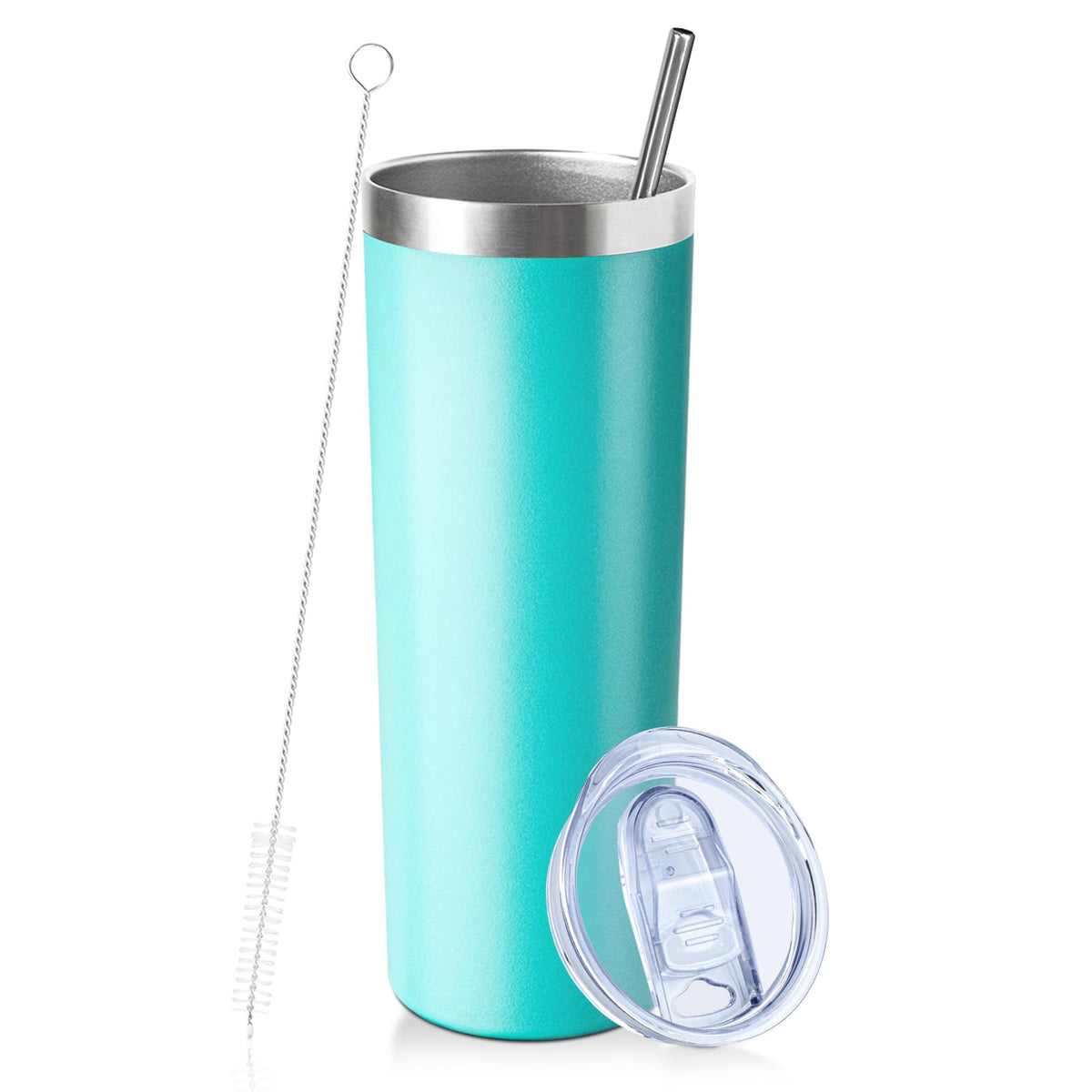 FristChoice vaso termico 20oz con tapa deslizante, práctico para llevar sin derrames.