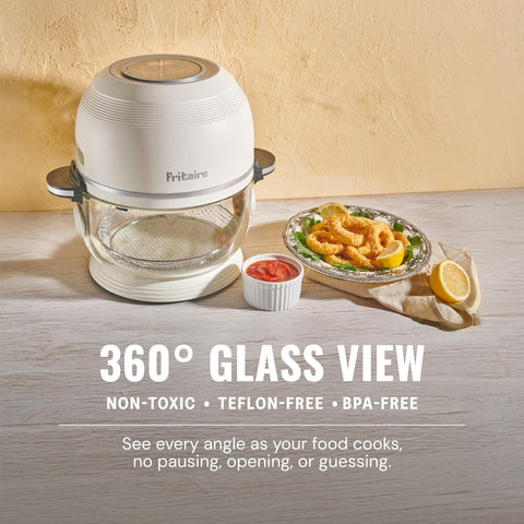 Cubeta de vidrio resistente al calor con visibilidad total en Fritaire