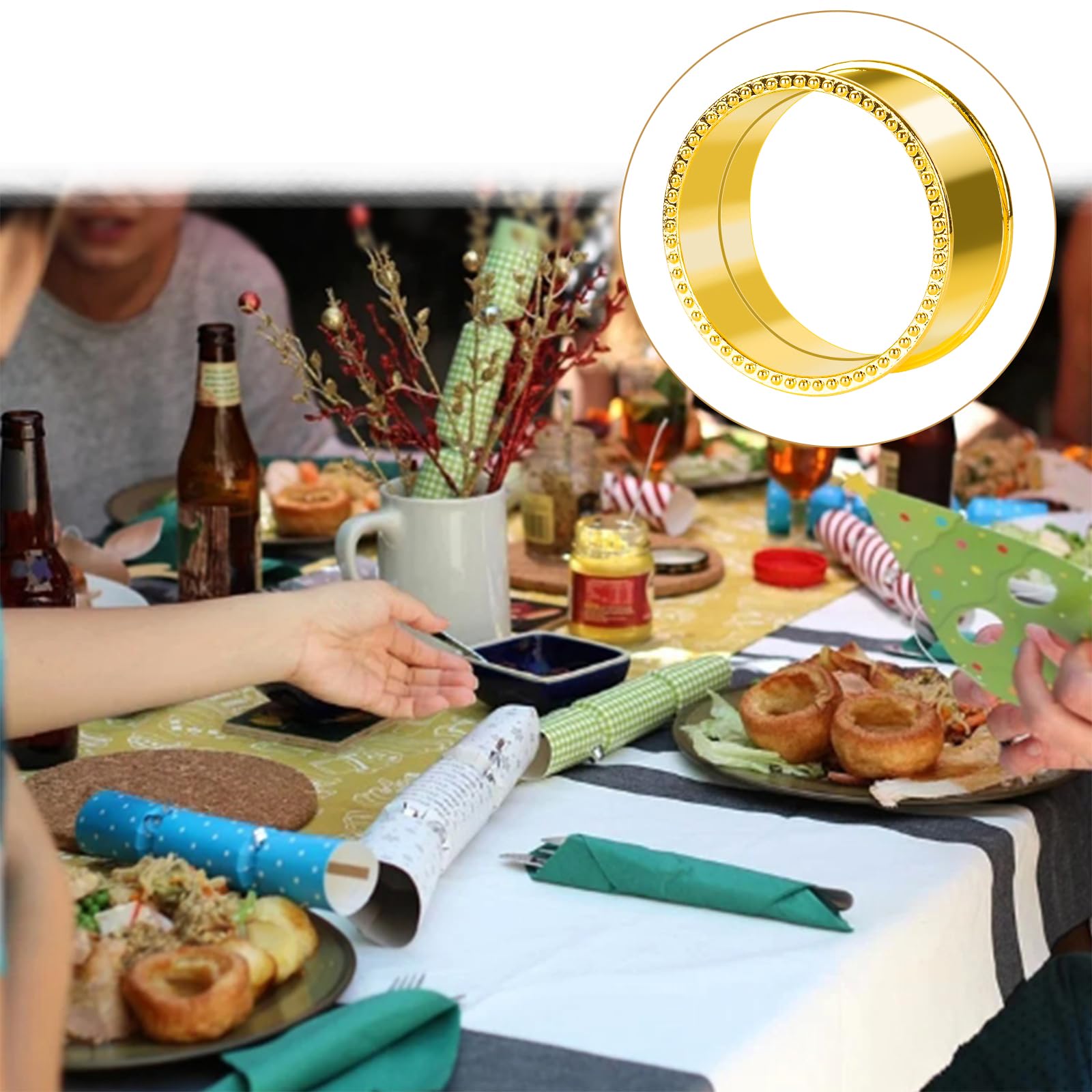 Uso cotidiano en la mesa con Frjjthchy en dorado.