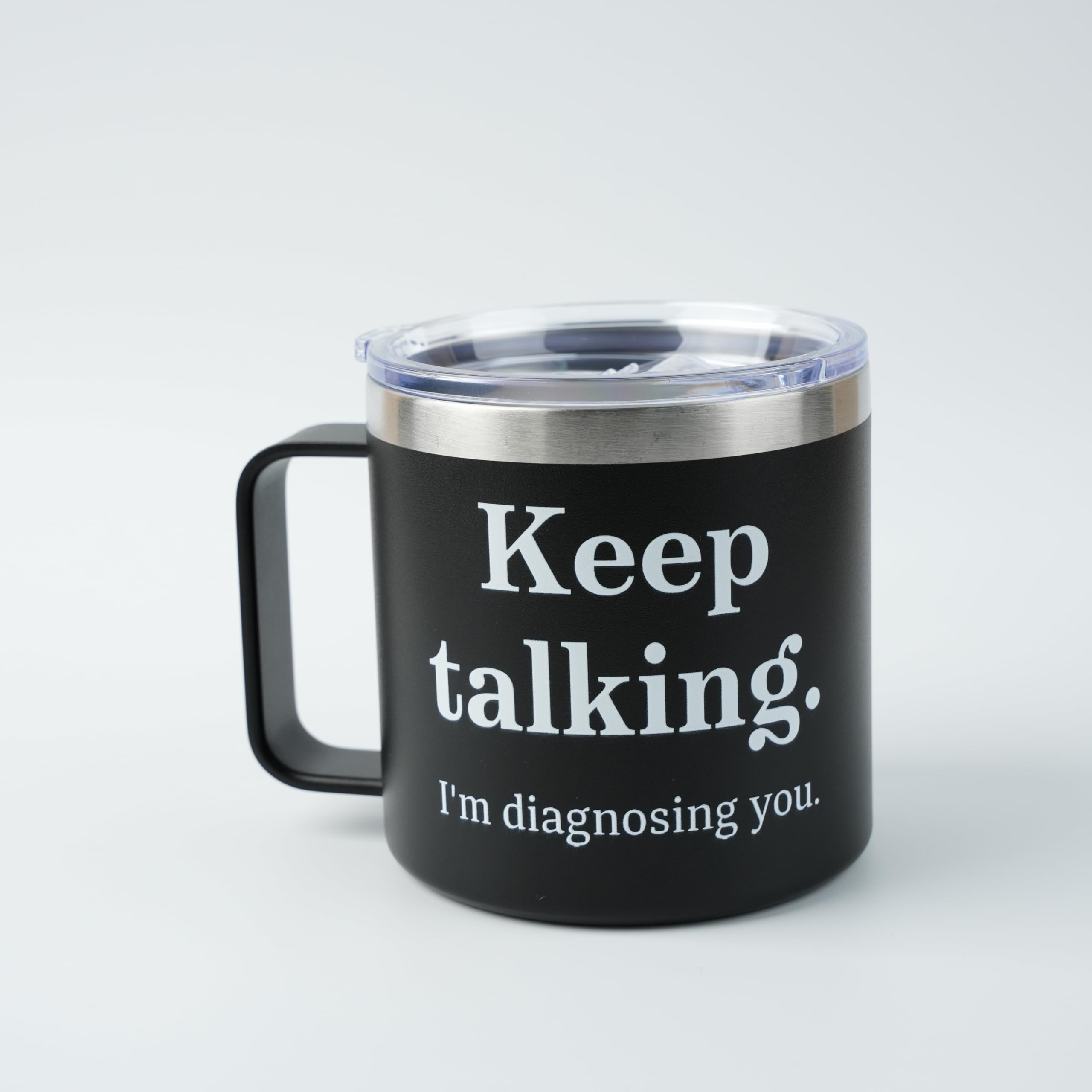 Taza frooblequirk aislada de 14oz, ideal para viajar entre consulta y casa