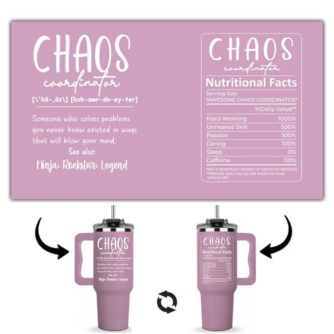 Botella Chaos Coordinator 40oz de FROOBLEQUIRK ideal para mantener bebidas frías