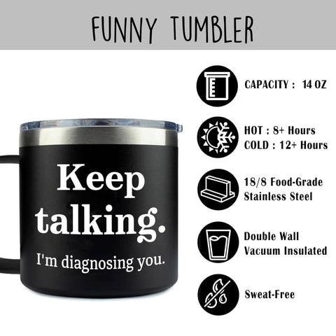 Taza frooblequirk para terapeutas con frase divertida para empezar el día