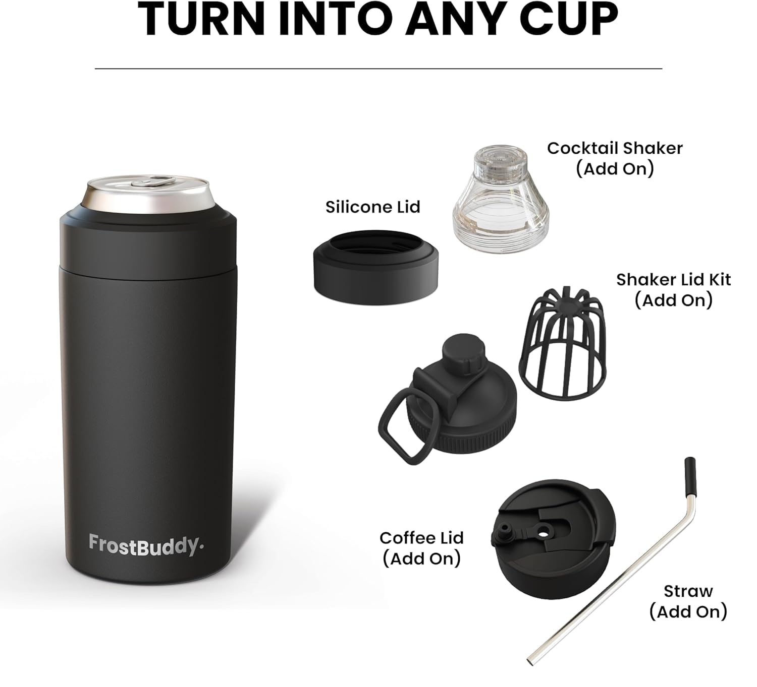 Frost Buddy enfriador universal botellas slim 16oz, aislamiento de doble pared para bebidas frías