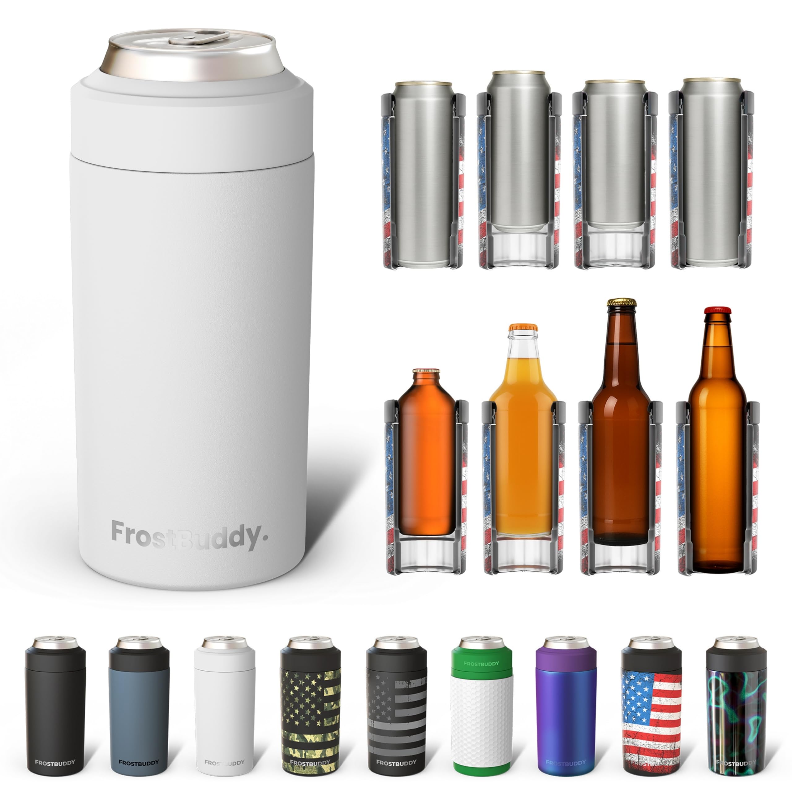 Frost Buddy Enfriador Universal, vista frontal, diseño compacto para bebidas