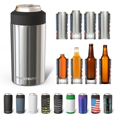 Frost Buddy enfriador universal para lata de 12 onzas mantiene la bebida fría.