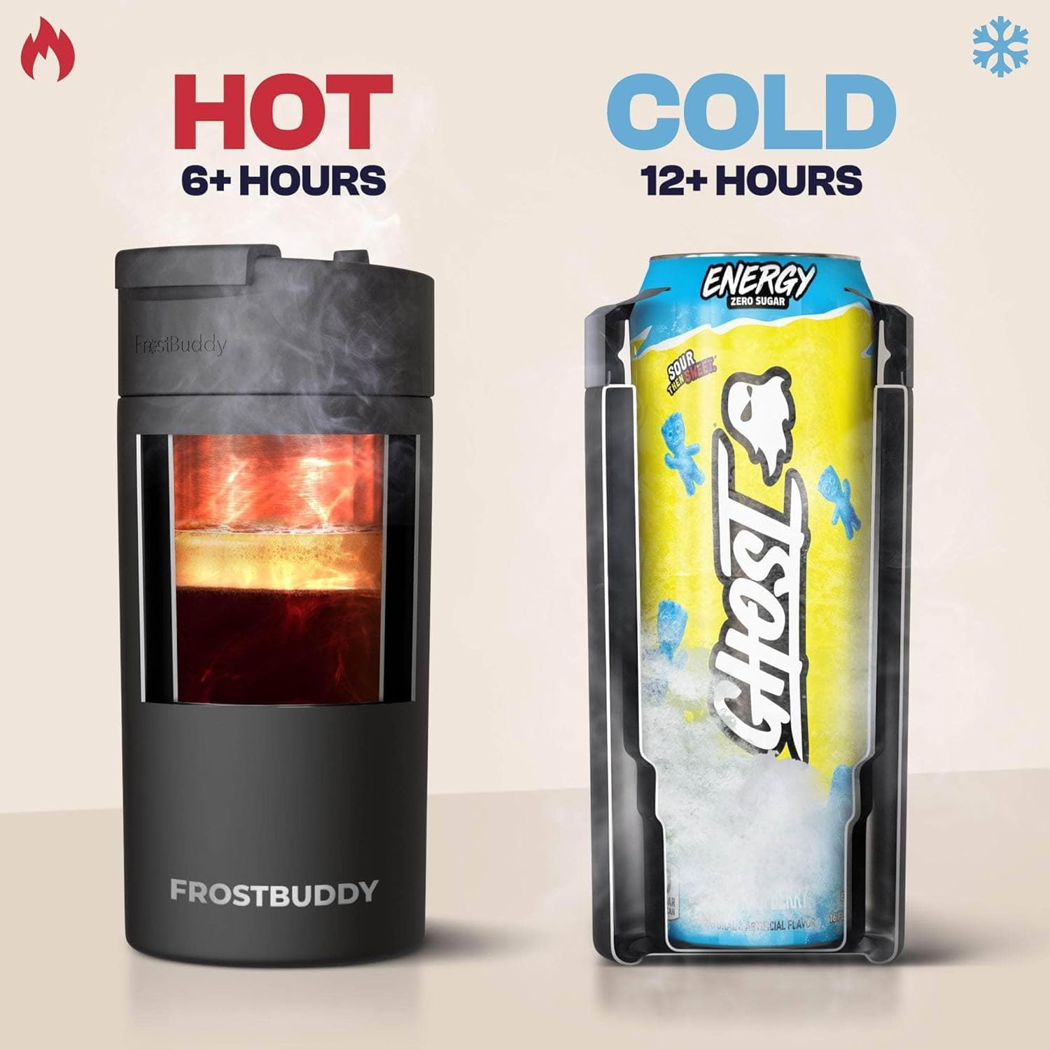 Frost Buddy Refrescador Universal diseño ligero, perfecto para llevar a cualquier sitio.