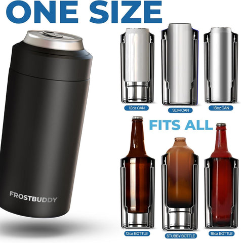 Frost Buddy Refrescador Universal uso 12 onzas, mantiene bebidas frías durante horas.