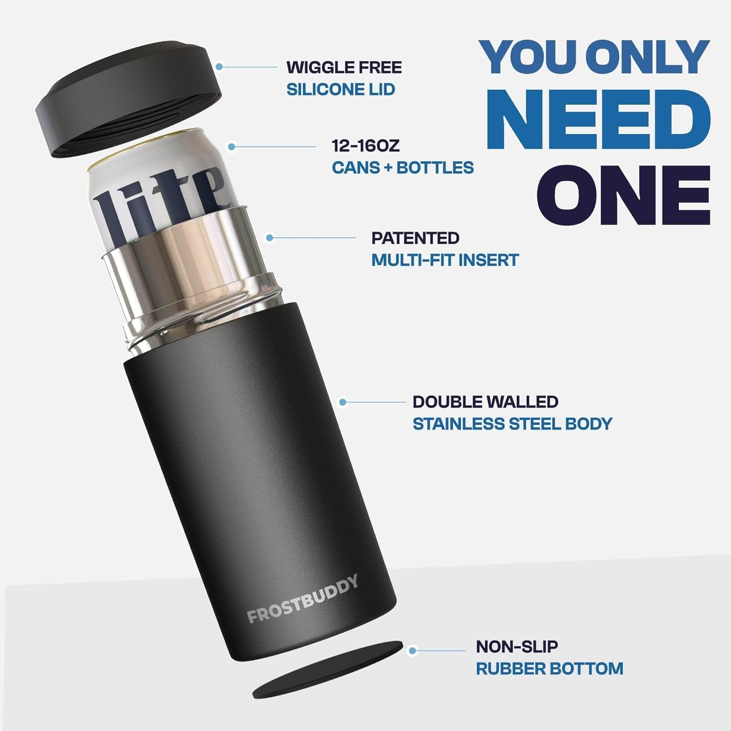 Frost Buddy Refrescador Universal uso 16 onzas, se adapta sin esfuerzo.