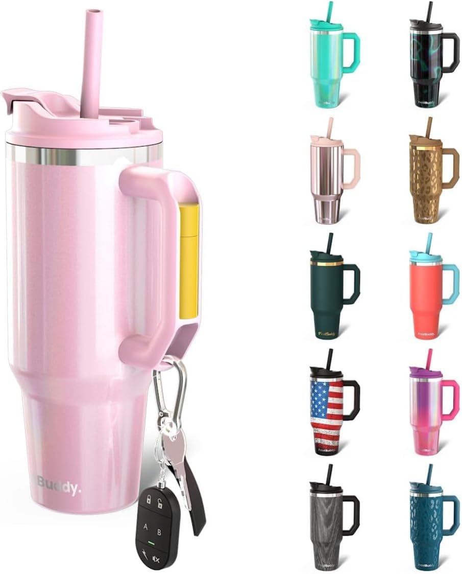 Frost Buddy Thicc Buddy 40 onzas con tapa flip y aislamiento de doble pared para conservar temperatura