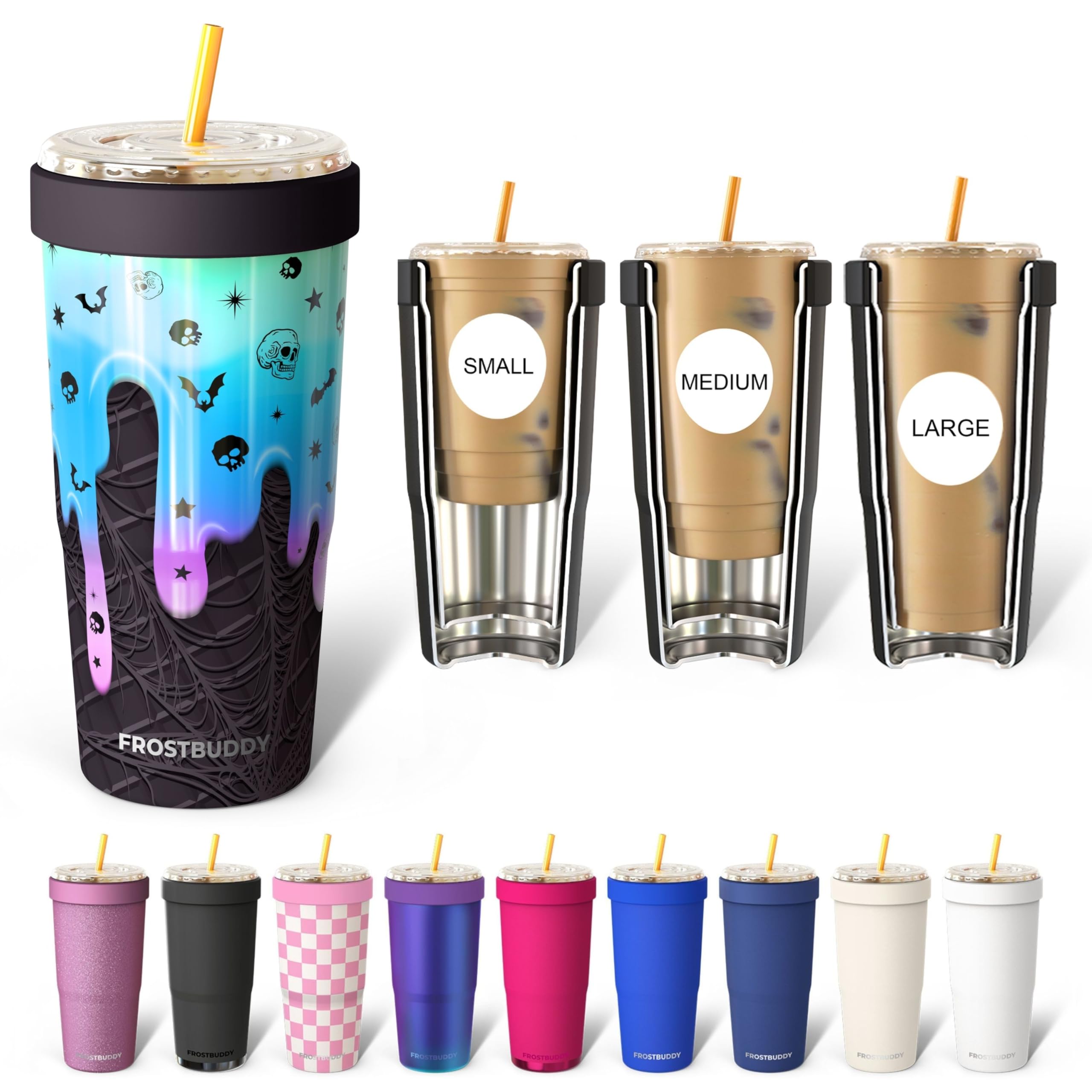 Vaso Frost Buddy Togo Buddy de acero inoxidable con aislamiento doble para bebidas.