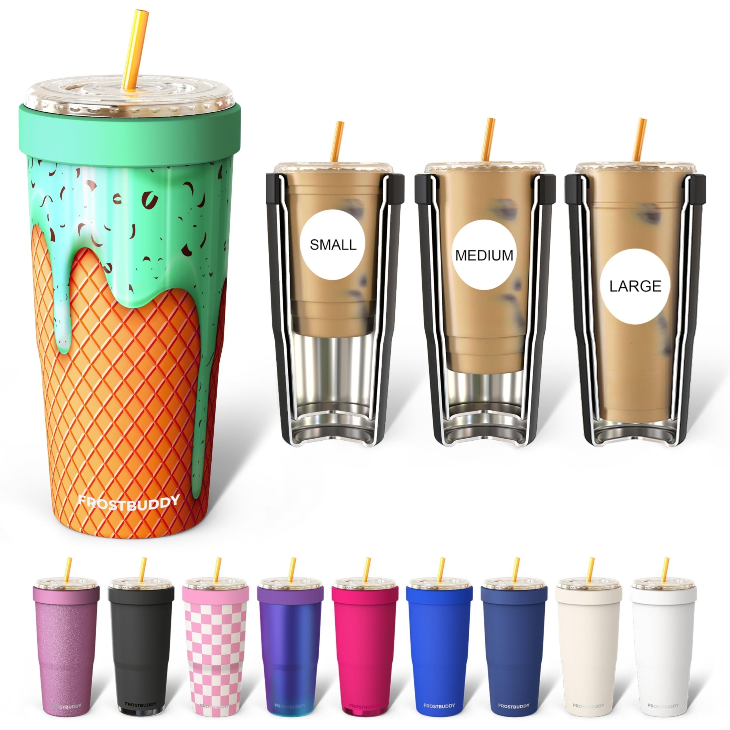 Frost Buddy Togo Buddy 30oz en acero inoxidable aislado, mantiene bebidas caliente o fría por más tiempo