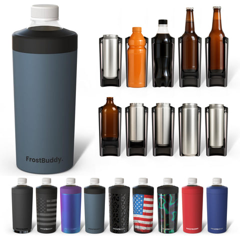 Frost Buddy Universal Buddy XL enfriador con ajuste para latas 12–24 oz, versatilidad total.