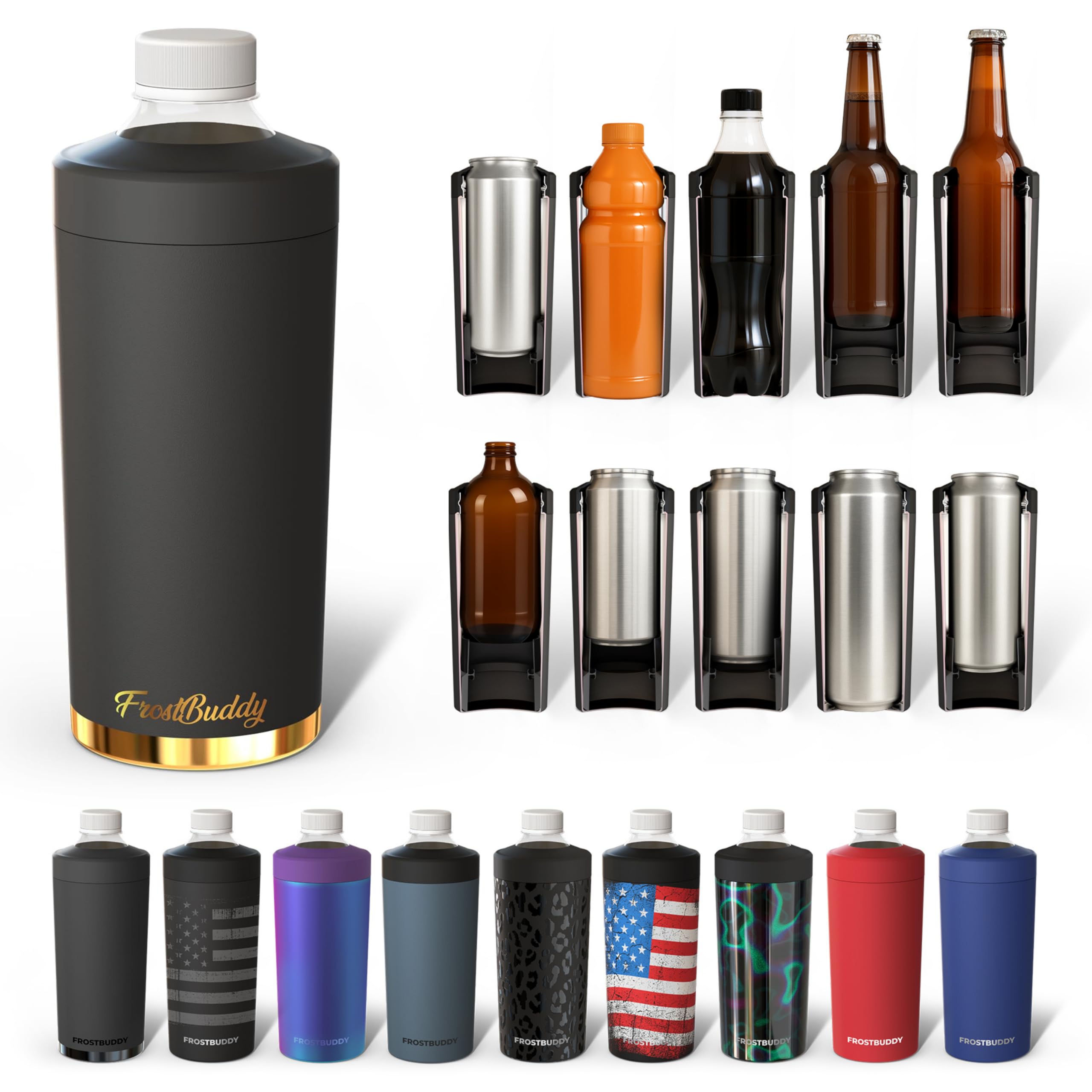 Frost Buddy Universal Buddy XL enfriador de latas 12 oz mantiene la bebida fría