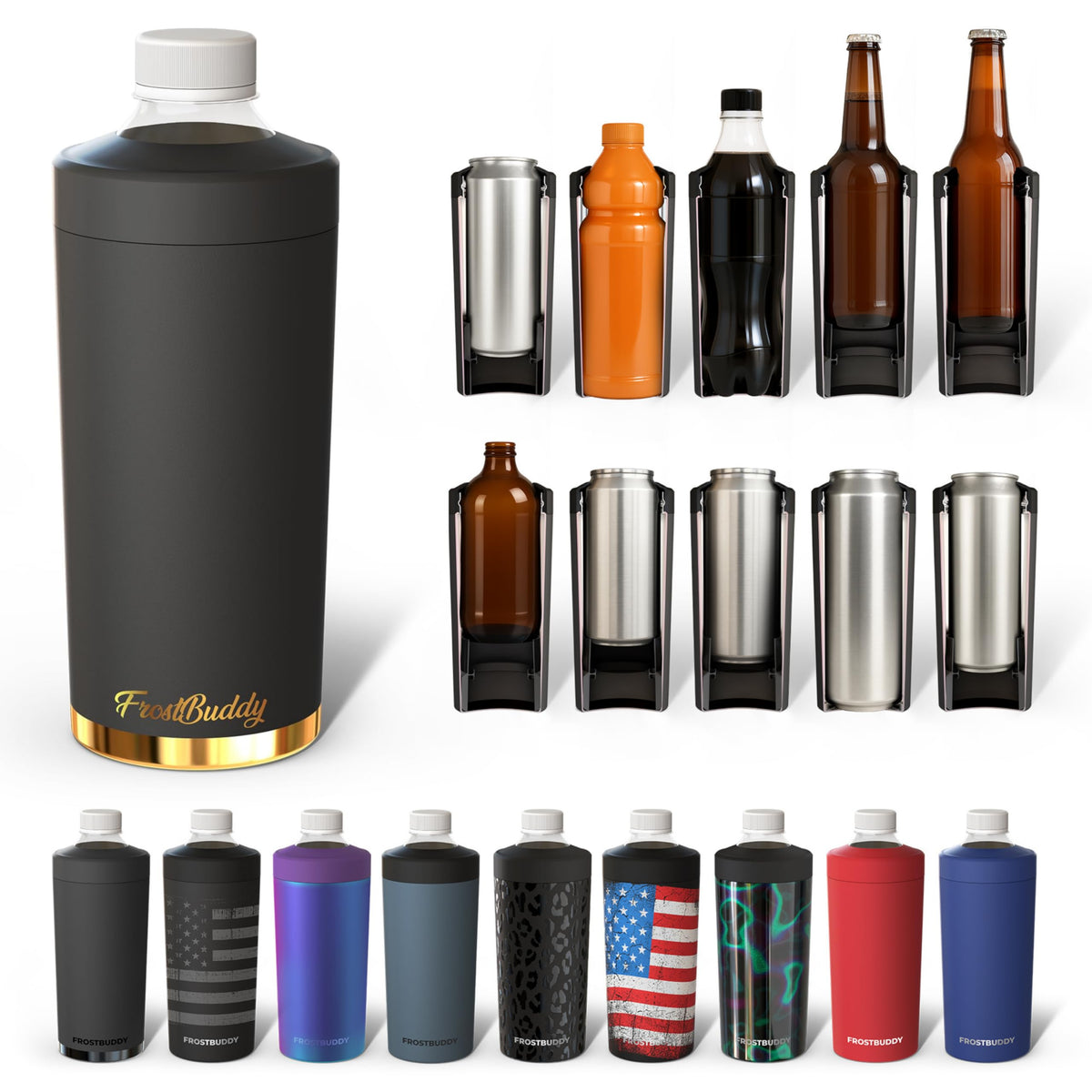 Frost Buddy Universal Buddy XL enfriador de latas 12 oz mantiene la bebida fría