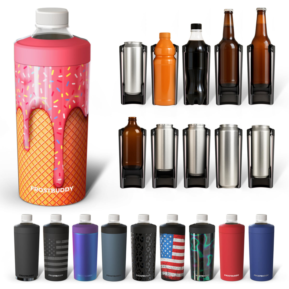 Frost Buddy Universal Buddy XL para lata 12oz mantiene fría la bebida